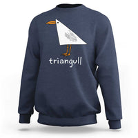 Triangull Funny Triangle Seagull Meme Sweatshirt Geometry Bird Pun Minimalist Coastal Graphic