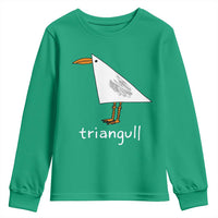 Triangull Funny Triangle Seagull Meme Youth Sweatshirt Geometry Bird Pun Minimalist Coastal Graphic