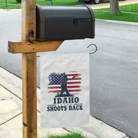 Idaho Shoots Back Distressed American Flag Garden Flag Cowboy Gunslinger Graphic