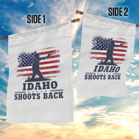 Idaho Shoots Back Distressed American Flag Garden Flag Cowboy Gunslinger Graphic
