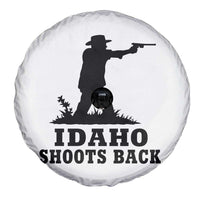 Idaho Shoots Back Minimalist Gunslinger Silhouette State Pride Graphic Spare Tire Cover