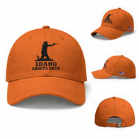 Idaho Shoots Back Minimalist Gunslinger Silhouette State Pride Graphic Baseball Cap