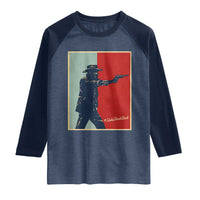 Idaho Shoots Back Vintage Pop Art Poster Style Graphic Raglan Shirt