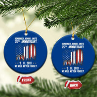 Remember Honor Unite 9 11 Memorial 25th Anniversary Ceramic Ornament We Will Never Forget Patriotic American Flag