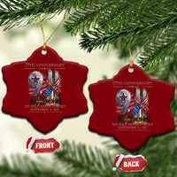We Will Never Forget 9 11 Memorial 25th Anniversary Ceramic Ornament Patriotic American Flag Ribbon
