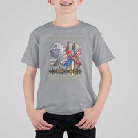 We Will Never Forget 9 11 Memorial 25th Anniversary T Shirt For Kid Patriotic American Flag Ribbon