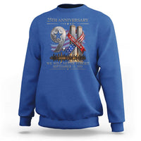 We Will Never Forget 9 11 Memorial 25th Anniversary Sweatshirt Patriotic American Flag Ribbon