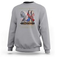 We Will Never Forget 9 11 Memorial 25th Anniversary Sweatshirt Patriotic American Flag Ribbon