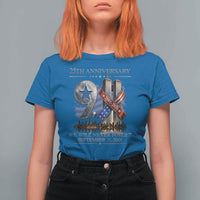 We Will Never Forget 9 11 Memorial 25th Anniversary T Shirt For Women Patriotic American Flag Ribbon