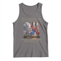 We Will Never Forget 9 11 Memorial 25th Anniversary Tank Top Patriotic American Flag Ribbon