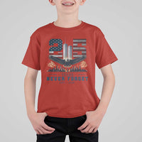 Patriotic Soaring Bald Eagle 9 11 Memorial 25th Anniversary T Shirt For Kid 25 Years 2021 2026 Never Forget