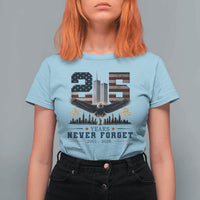 Patriotic Soaring Bald Eagle 9 11 Memorial 25th Anniversary T Shirt For Women 25 Years 2021 2026 Never Forget