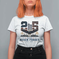 Patriotic Soaring Bald Eagle 9 11 Memorial 25th Anniversary T Shirt For Women 25 Years 2021 2026 Never Forget