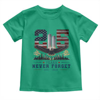 Patriotic Soaring Bald Eagle 9 11 Memorial 25th Anniversary Toddler T Shirt 25 Years 2021 2026 Never Forget