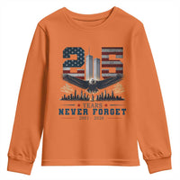 Patriotic Soaring Bald Eagle 9 11 Memorial 25th Anniversary Youth Sweatshirt 25 Years 2021 2026 Never Forget