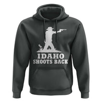 Idaho Shoots Back Cowboy Gunslinger Silhouette Patriotic Graphic Hoodie