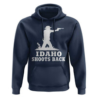 Idaho Shoots Back Cowboy Gunslinger Silhouette Patriotic Graphic Hoodie