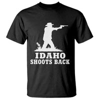 Idaho Shoots Back Cowboy Gunslinger Silhouette Patriotic Graphic T Shirt