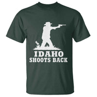 Idaho Shoots Back Cowboy Gunslinger Silhouette Patriotic Graphic T Shirt