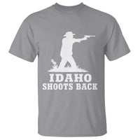 Idaho Shoots Back Cowboy Gunslinger Silhouette Patriotic Graphic T Shirt