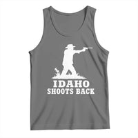 Idaho Shoots Back Cowboy Gunslinger Silhouette Patriotic Graphic Tank Top
