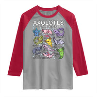 Kawaii Axolotl Raglan Shirt Axolotls of the World Animals Aquarium Species