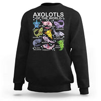 Kawaii Axolotl Sweatshirt Axolotls of the World Animals Aquarium Species - Wonder Print Shop