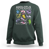 Kawaii Axolotl Sweatshirt Axolotls of the World Animals Aquarium Species - Wonder Print Shop