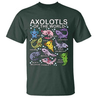 Kawaii Axolotl T Shirt Axolotls of the World Animals Aquarium Species - Wonder Print Shop