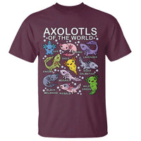 Kawaii Axolotl T Shirt Axolotls of the World Animals Aquarium Species - Wonder Print Shop