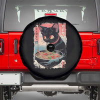 Japanese Inspo Ramen Cat Graphic Spare Tire Cover Anime Manga Kawaii Otaku Urban Streetwear - Wonder Print Shop