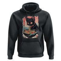 Japanese Inspo Ramen Cat Graphic Hoodie Anime Manga Kawaii Otaku Urban Streetwear - Wonder Print Shop