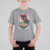 Japanese Inspo Ramen Cat Graphic T Shirt For Kid Anime Manga Kawaii Otaku Urban Streetwear - Wonder Print Shop
