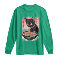 Japanese Inspo Ramen Cat Graphic Long Sleeve Shirt Anime Manga Kawaii Otaku Urban Streetwear - Wonder Print Shop