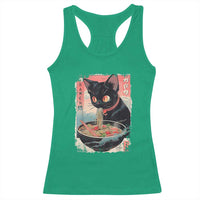 Japanese Inspo Ramen Cat Graphic Racerback Tank Top Anime Manga Kawaii Otaku Urban Streetwear - Wonder Print Shop