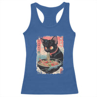 Japanese Inspo Ramen Cat Graphic Racerback Tank Top Anime Manga Kawaii Otaku Urban Streetwear - Wonder Print Shop