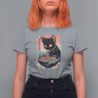 Japanese Inspo Ramen Cat Graphic T Shirt For Women Anime Manga Kawaii Otaku Urban Streetwear - Wonder Print Shop