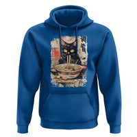 Ramen Noodles Black Cat Graphic Hoodie Kawaii Retro Japan Y2K Cats Manga Anime - Wonder Print Shop