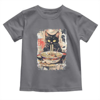 Ramen Noodles Black Cat Graphic Toddler T Shirt Kawaii Retro Japan Y2K Cats Manga Anime - Wonder Print Shop