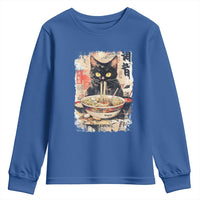 Ramen Noodles Black Cat Graphic Youth Sweatshirt Kawaii Retro Japan Y2K Cats Manga Anime - Wonder Print Shop