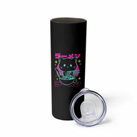 Kawaii Ramen Cat Skinny Tumbler Retro Japanese Noodles Lover Anime Aesthetic - Wonder Print Shop