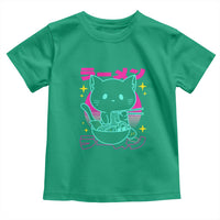 Kawaii Ramen Cat Toddler T Shirt Retro Japanese Noodles Lover Anime Aesthetic - Wonder Print Shop