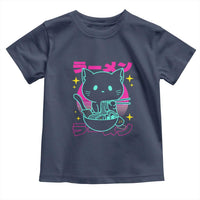 Kawaii Ramen Cat Toddler T Shirt Retro Japanese Noodles Lover Anime Aesthetic - Wonder Print Shop