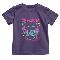 Kawaii Ramen Cat Toddler T Shirt Retro Japanese Noodles Lover Anime Aesthetic - Wonder Print Shop