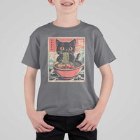 Cat Ramen Japanese Inspo Graphic T Shirt For Kid Funny Kawaii Cat Anime Gifts - Wonder Print Shop