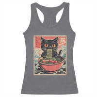 Cat Ramen Japanese Inspo Graphic Racerback Tank Top Funny Kawaii Cat Anime Gifts - Wonder Print Shop