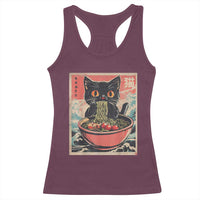 Cat Ramen Japanese Inspo Graphic Racerback Tank Top Funny Kawaii Cat Anime Gifts - Wonder Print Shop