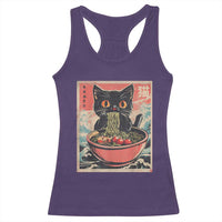 Cat Ramen Japanese Inspo Graphic Racerback Tank Top Funny Kawaii Cat Anime Gifts - Wonder Print Shop