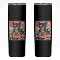 Cat Ramen Japanese Inspo Graphic Skinny Tumbler Funny Kawaii Cat Anime Gifts - Wonder Print Shop