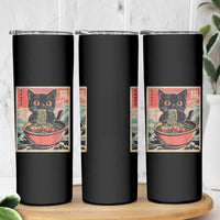 Cat Ramen Japanese Inspo Graphic Skinny Tumbler Funny Kawaii Cat Anime Gifts - Wonder Print Shop
